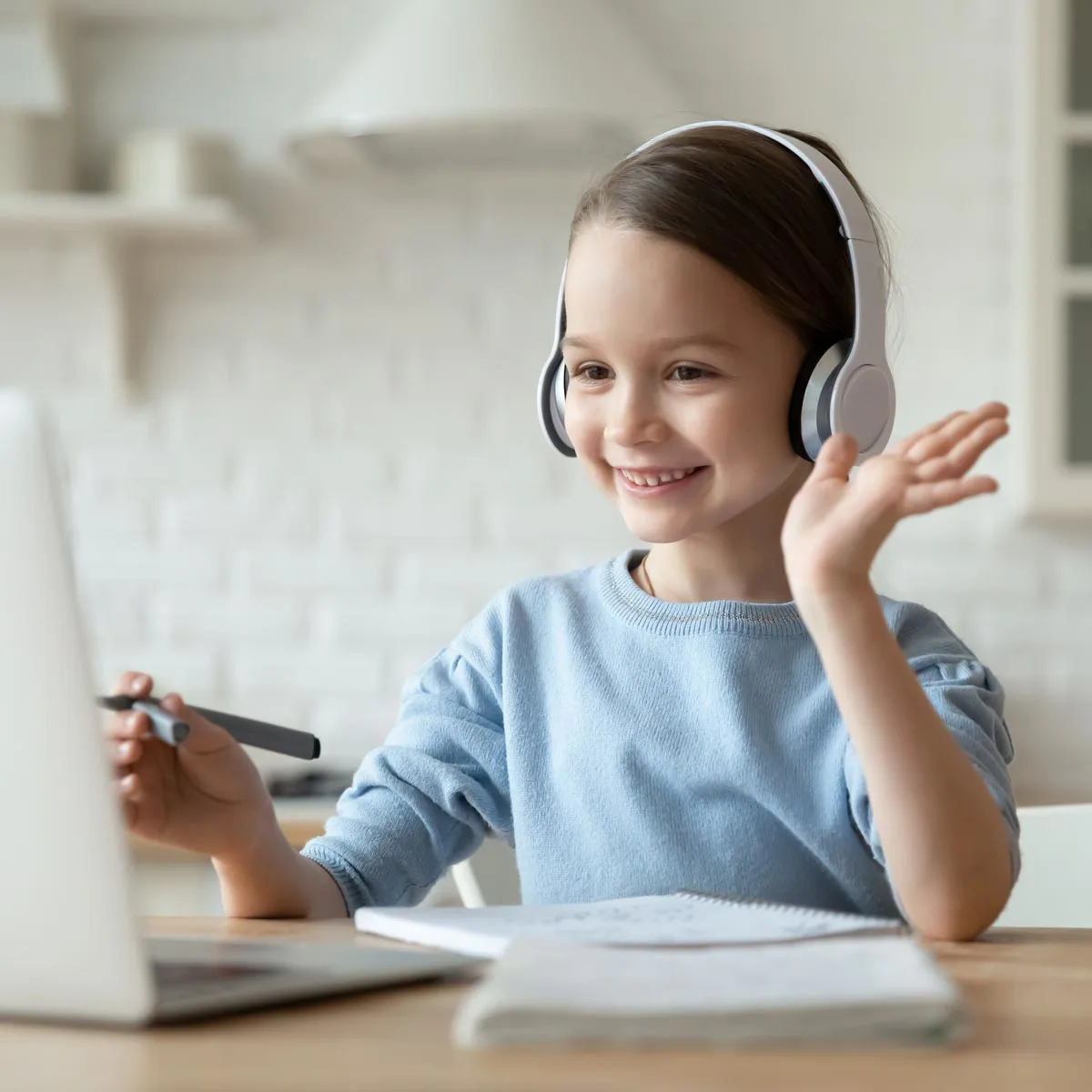 Beth taking a live, online tutoring session
